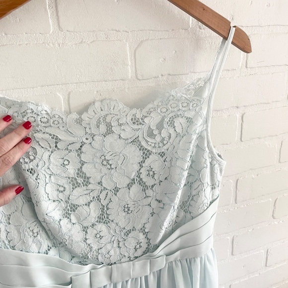 Ted Baker London Mini Dress Formal Gown Lace Flowy Bow Preppy Coquette Retro M - Picture 4 of 16